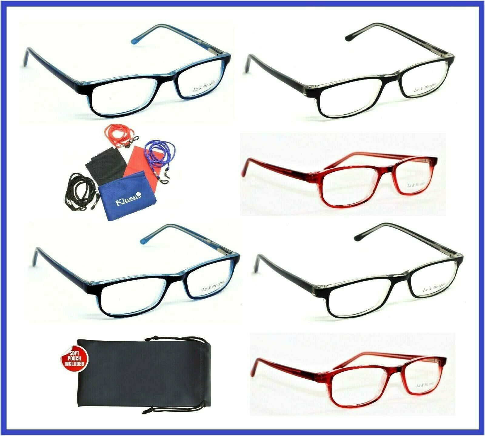 occhiali da lettura colorati blu rossi neri per leggere uomo donna unisex da vista 4 occhiale da vicino per computer da pc graduati +4,00 diottrie riposanti per presbiopia da presbite tablet da riposo +4.0, +4.00, +4,0, +4, 4.00, 4,0, 4.0 diottria gradazione 4